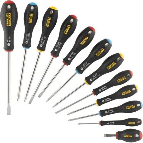 Jeu de 12 Tournevis - STANLEY FATMAX - FMHT65426-0 - Electricien + Mecanicien + Phillips + Pozidriv