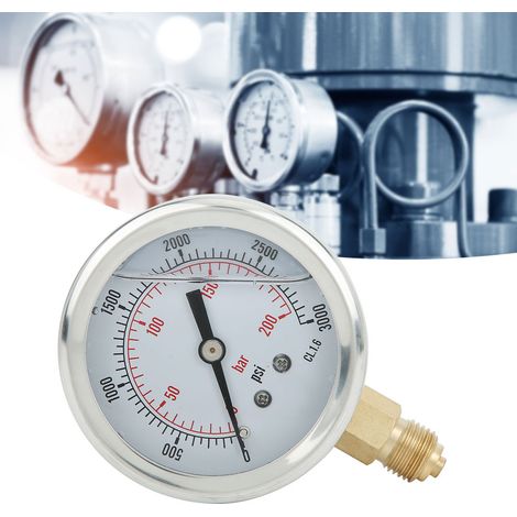 Manomètre radial TS PGG604-200bar 1/4BSP Y60 pour la mesure de pression domestique (1/5)