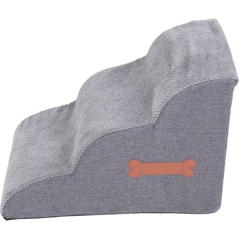 Rampe Escalier 3 Marches pour Chien/Chat - Antidérapant Lavable Mousse Haute Résilience Pour Canapé/Lit - Senior/Arthritique (1/5)