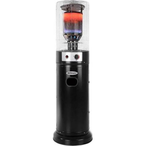 Terrassen-Gasheizer PHE85 Orbegozo. Schwarze Ausführung. Maximale Leistung: 11.000 W. Sofortige Wärme. Höhe 1,36 m. (1/5)