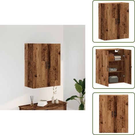 Wandschrank Altholz-Optik 69,5x34x90 cm Holzwerkstoff - Wandschrank - Wandschränke - Schrank - Lagerschrank