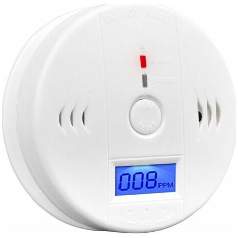 Détecteur de monoxyde de carbone Alarme Détecteur de CO Capteur d'alarme avec écran LCD Fonction mémoire Fonctionne sur piles pour maison chambre salon usine hôtel (1/5)
