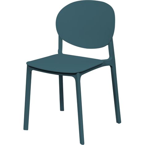 Dimo Sedia Eloise in PP Blu Petrolio 47,5 x 57 x 79 Cm – Sedia Moderna in Polipropilene