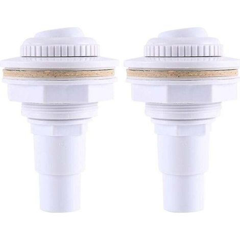 Joint de raccord de jet de retour complet pour piscine hors sol 2 pièces et adaptateur de tuyau mâle 1-1/2 pouce et écrou 3/4 pouce