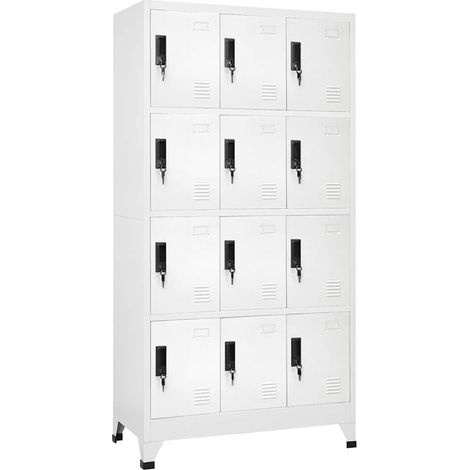 Taquilla de acero blanco 90x45x180 cm vidaXL