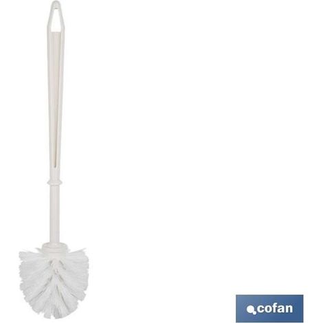 Brosse WC 36 cm en polypropylène blanc (1/4)
