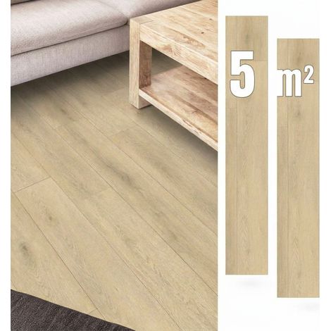 Pavimenti Vinile Autoadesivi 5 m² MARRONE CHIARO Listoni PARQUET (1/5)