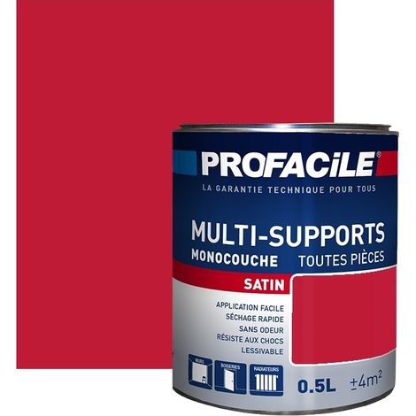 Peinture intérieure multi-supports, satin, murs, plafonds, boiseries, radiateurs, sans odeur, plusieurs teintes PROFACILE BF1B37 0.5 litre