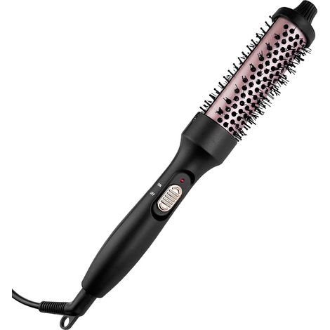 Brosse thermique - Brosse chauffante en céramique et tourmaline, Pour boucles souples, Séchage, lissage et modelage du volume