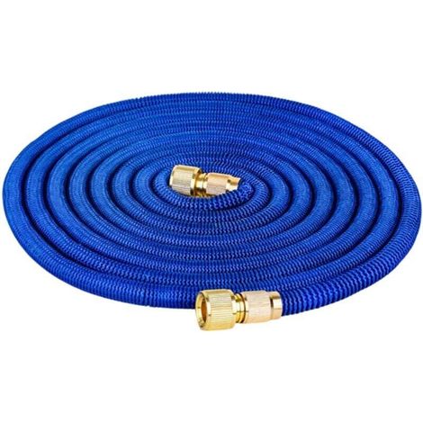 Tuyau arrosage extensible 5m, rétractable avec fixations métal, pour irrigation et nettoyage (1/4)