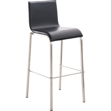 Taburete Avola con Base de Acero Inoxidable Negro (1/5)