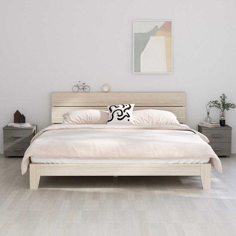 vidaXL Mesitas noche 2 uds HAMAR pino macizo gris claro 40x35x44,5 cm (1/5)