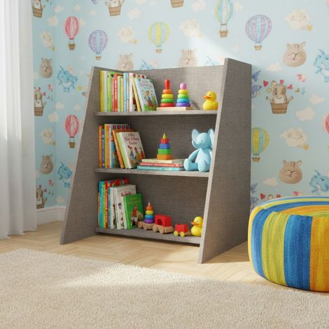 Scaffale Montessori in legno - Ordine e autonomia per bambini - Grigio fumo
