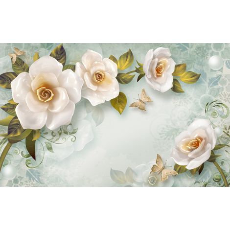 Papier peint panoramique - Fleurs - 130 cm x 81 cm (1/2)