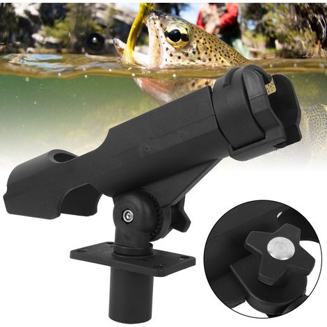 Support de canne à pêche réglable pour bateau, inclinable avec fonction coupe-fil intégrée (1/5)