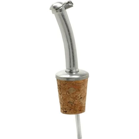 Tappo versatore dosatore con tappo - FROG, Edizione in metallo con clip e sughero naturale