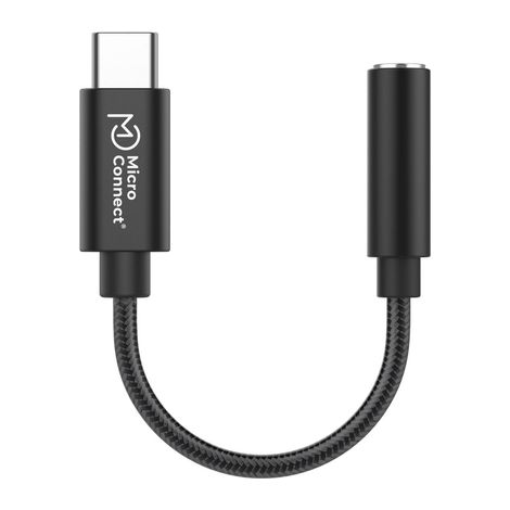 Microconnect MC-Audio-USBC-Kabeladapter 0,13 m Silber (1/2)