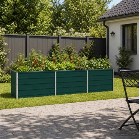 vidaXL Cama de Jardín Elevada Verde 240 x 40 x 55 cm (1/5)