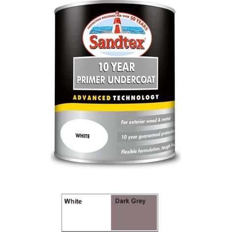 Sandtex 10 Year Primer Undercoat - Dark Grey - 750ml