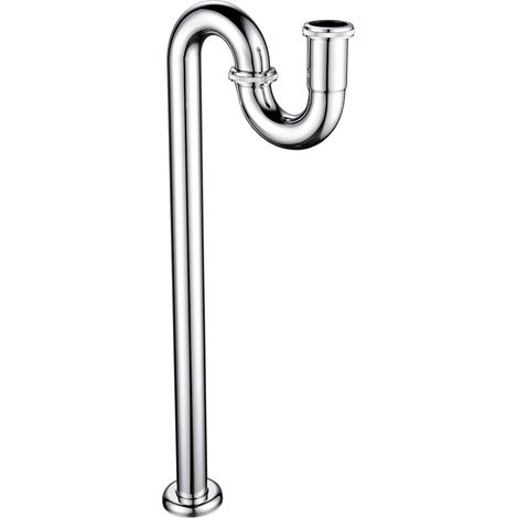 WT04 Sifón de lavabo de diseño en latón cromado 1 1/4 (1/5)