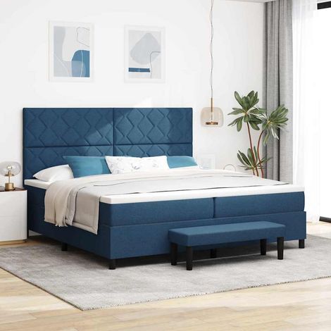 Teenpull – Boxspringbett mit Matratze mit Kopfteil Blau 200 x 200 cm Stoff (1/5)