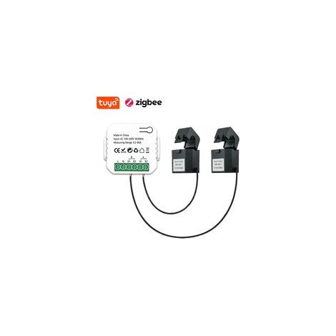 Compteur d'énergie Intelligent Tuya ZigBee, système photovoltaïque solaire, consommation d'énergie, surveillance bidirectionnelle, contrôle par application de téléphone portable (1/5)