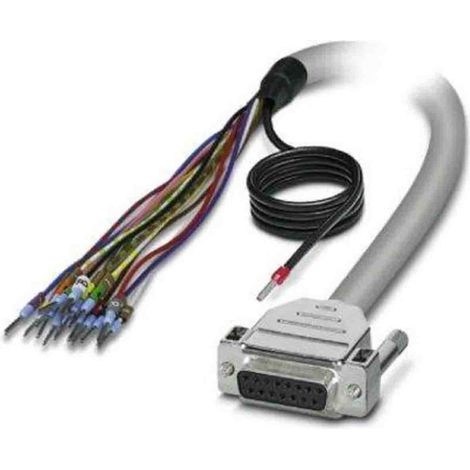 Câble série Sub-D 15 broches vers Sans connecteur, longueur 2m, Phoenix Contact ( Prix pour 1 )