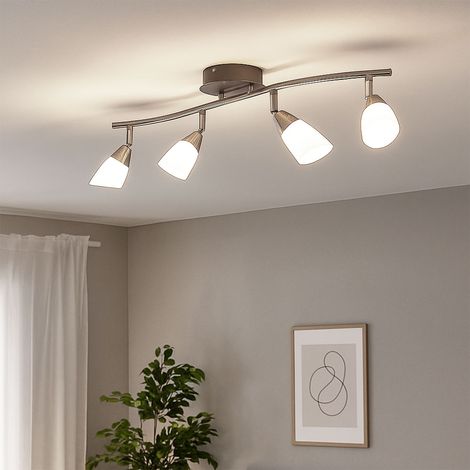 Plafoniera LED Striscia spot per soggiorno Plafoniera, con spot regolabili, 4x 3W 4x 240lm 3000K, LxH 60 x 13 cm (1/5)