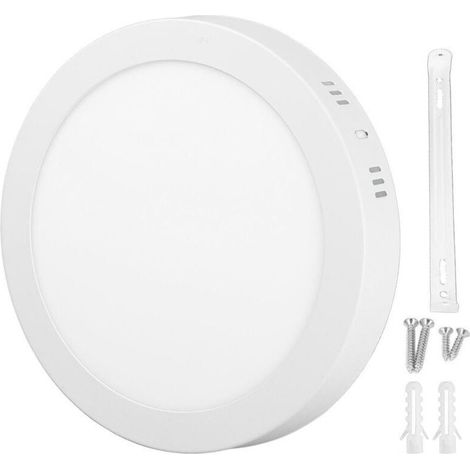 Plafonnier LED encastré 18W 6000-6500K Blanc Panneau plat rond ultra-mince pour couloir (1/4)