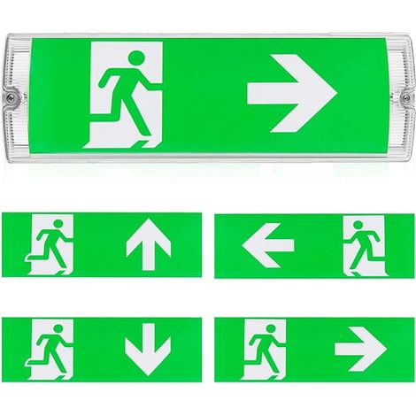 LED Emergency Light Emergency Exit Sign Battery Backup Emergency Exit Pictograms Waterproof Lamp Beads
