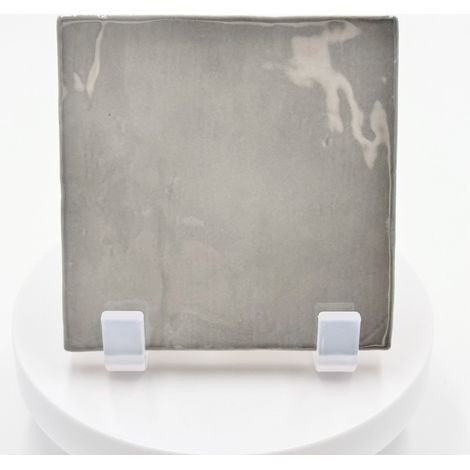 Aelle - Carrelage mur effet zellige gris 10x10 cm MANACOR MERCURY GREY - Vendu par boîte de 0,60 m² (1/3)