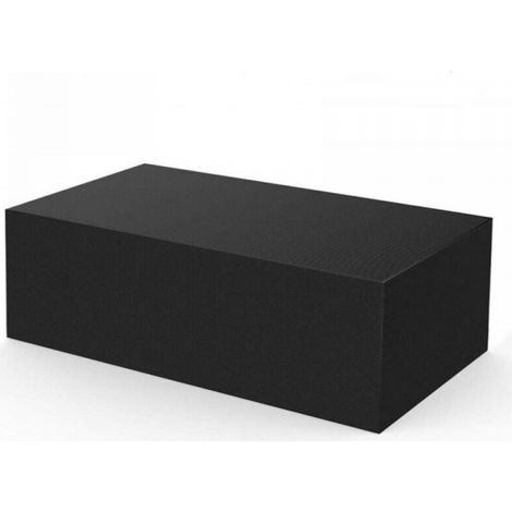 Nappe de jardin en tissu Oxford 210D avec cordon de serrage, imperméable et résistante aux UV (noir, 242 x 162 x 100 cm) (1/4)