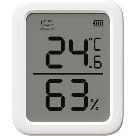 SWITCHBOT THERMOMÈTRE HYGROMÈTRE PLUS - THERMOMÈTRE NUMÉRIQUE INTÉRIEUR AVEC PUCE SUISSE PRÉCISE, CONTRÔLE PAR L'APP, THERMO-HYG