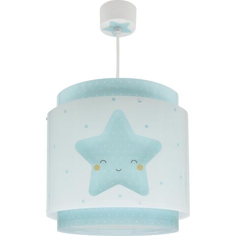 Lustre Chambre Lampe Suspension Plafonnier Pour Enfants, Etoile Bleu, 76012MT, E27 (1/5)