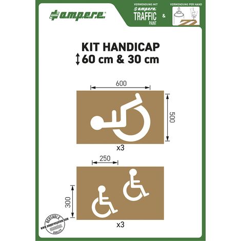 Ampere, Jeu de pochoirs, symbole Handicapés en 2 tailles, 6 (1/2)
