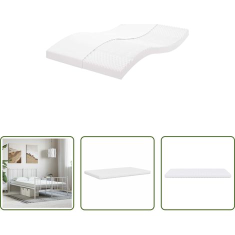 vidaXL Härtegrad 20 ILD - Schaumstoffmatratze Weiß 120x220 cm 7-Zonen Härtegrad 20 ILD (1/5)