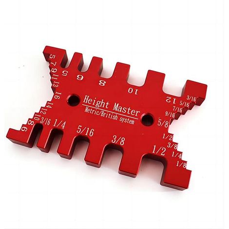 Pince à queue d'aronde en aluminium, calibre de tension métrique et impérial pour mesurer la hauteur de la table de scie à bois (1/5)
