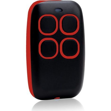 Télécommande Universelle 4 en 1 pour Portails et Garages – Télécommande Rolling Code Multifréquence de 280 à 868 MHz, Programmateur Autoapprenant avec Liste de Compatibilité (Rouge) (1/3)