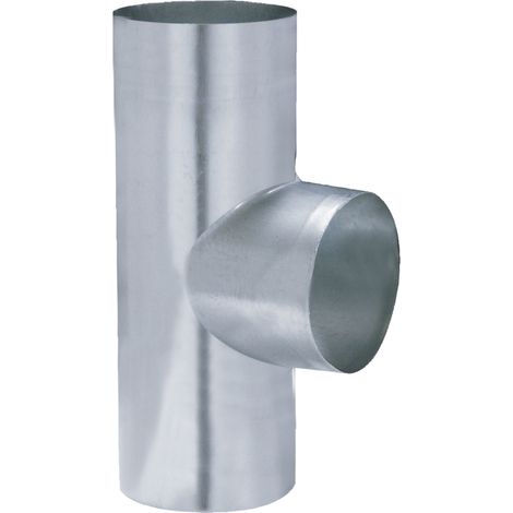 JONCOUX Coude en T galvanisé de 90° d'angle - diamètre 125 mm - Egal (1/2)