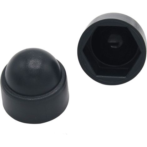 M12-Schraubenverschlussabdeckung, 19-mm-Schlüssel, Schwarz, 50 Stück (1/2)