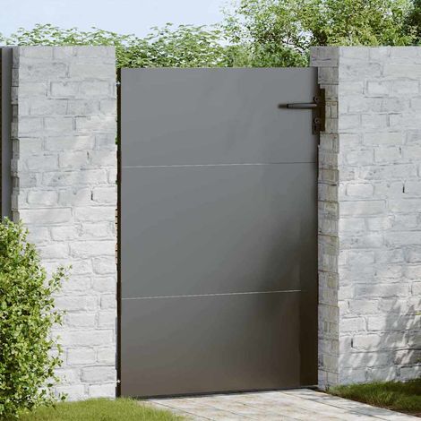 Puerta de jardín Negro 105 x 125 cm