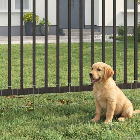 Teenpull – Gartenzaun mit Pfählen 12 pcs 35 x 30 cm Mesh Verzinkter Stahl (1/5)