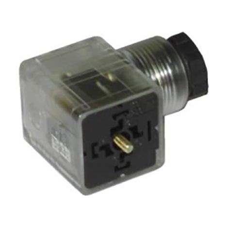 Connecteur de solénoïde, Femelle, 2P+E, Vis 10A, 12 V c.c., PG9