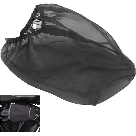 Universal black dustproof air filter cover (L) for Harley, Kawasaki, Suzuki, Honda, Yamaha