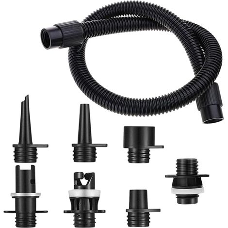 Kit de gonflage et tuyau de pompe à air pour paddle, kit adaptateur pour tuyau de pompe à air idéal pour la plage, les lacs, les piscines, le camping, les activités de plein air, les bateaux pontons e (1/5)