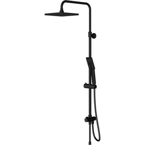 OMNIRES Jimjim - Duschset ohne Armatur, 20x20 cm, 3 Strahlarten, mattschwarz SYSJIMJIMBL (1/2)