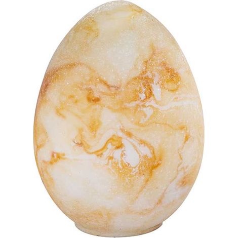 Œuf décoratif verre jaune 10x15cm (1/3)