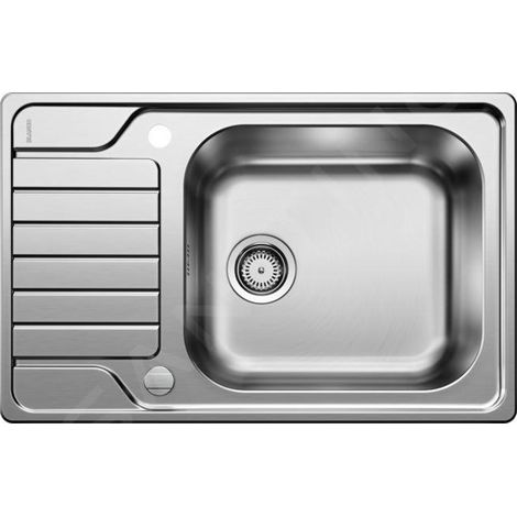 Blanco Dinas XL 6 - Évier, 780x500 mm, avec commande du vidage, inox brossé 525120 (1/3)