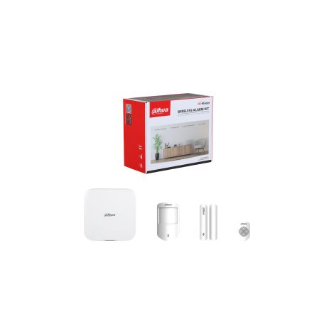(DHI-ART-ARC3800H-03-FW2(868)-V3) DAHUA ALARMAS KIT DE ALARMA 4G, INCLUYE PANEL DE CONTROL DE 150 DISPOSITIVOS VIA RADIO, PULSADOR VIA RADIO, DETECTOR