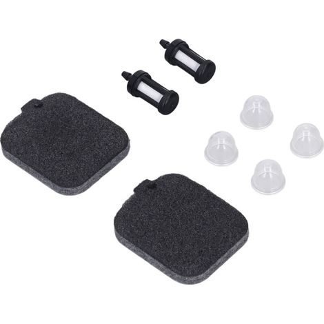 Kit de Filtres à Carburant et à Air avec Bulbes d'Amorçage pour Souffleurs BG45/BG46/BG55/BG65 - Accessoires de Rechange ABS et Éponge - Lot de 2 Filtres, 4 Bulbes, 2 Éponges (1/4)